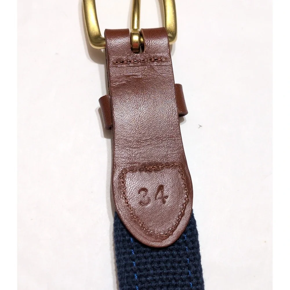 Leather Man Limited USA American Flag Woven Belt Blue ~ Size 34